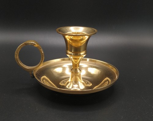Vintage brass candleholder wee - brass,