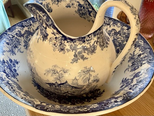 Minton wash jug and - minton, basin