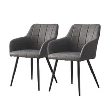 2*  Grey Faux Leather Dining
