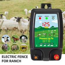 10km Electric Fence Energiser 12v Battery Powered 1.5J-2J Horse Fencing Kit
