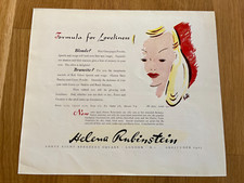 1946 colouful double sided advert - helena rubinstein . blonde