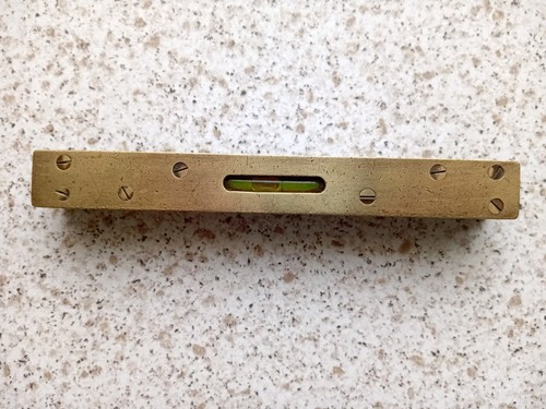 Vintage wood brass spirit - brass,