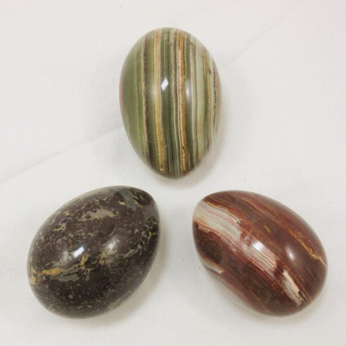 Agate stone eggs - 3,