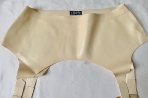 White latex suspender - white,