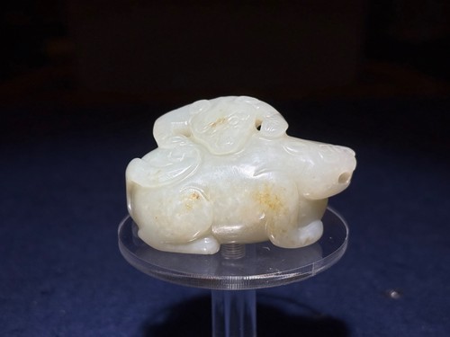 Chinese ming old white jade - old,