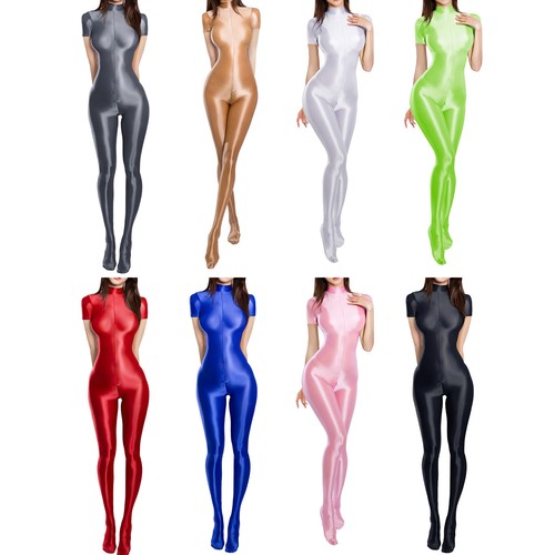 Women oily silk jumpsuit mock - oily,