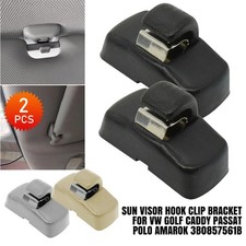 2Pcs Grey SUN VISOR HOOK CLIP