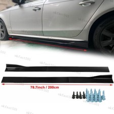 For Vauxhall Astra H J K 2010-2022 Side Skirt Extension 78.7" Gloss Black
