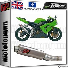 EXHAUST GP GUN by ARROW STEEL KAWASAKI ZX-10R 2004 04 2005 05