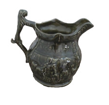 VINTAGE GREEN ARTHUR WOOD LION HANDLE JUG IN GOOD CONDITION 6 1/2 INCHES TALL