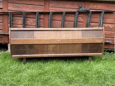 Vintage HMV Wooden Record Player Cabinet in Need of Restoration