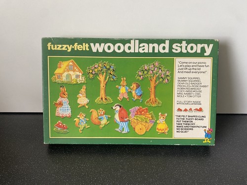 Vintage fuzzy felt - felt, woodland