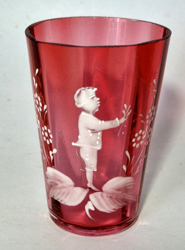 Victorian mary gregory - mary, enamel