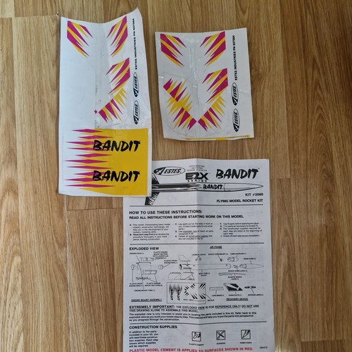 Estes e2x 2060 bandit rocket - bandit,