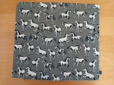 Habitat Grey White Horses Cushion Cover Large 41cm x 45cm