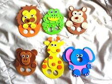 Finger Puppets - Set of 6 - Lion, Giraffe, Monkey, Elephant, Bear & Frog