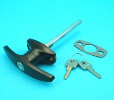 Black T Handle Lock for Horse Box & Caravan & Trailer Catering