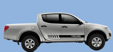 Mitsubishi l200 Trojan side graphics decal kit / Stickers / Stripes 