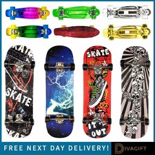 SKATEBOARD RETRO COMPLETE DECK CRUISER SKATER SKATING WOODEN BOARD 31" ABEC9 78