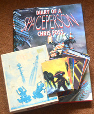 Chris Foss Bundle Jigsaw, TRADING CARD set , book DIARY OF A SPACEPERSON ,