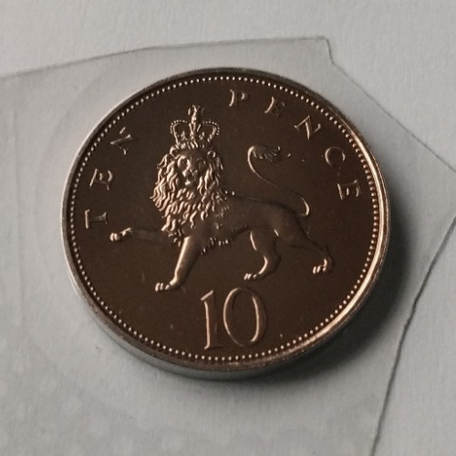 1986 bunc 10p crowned lion - ,