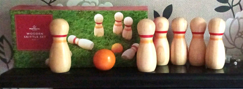 Wooden skittles garden game - skittles,
