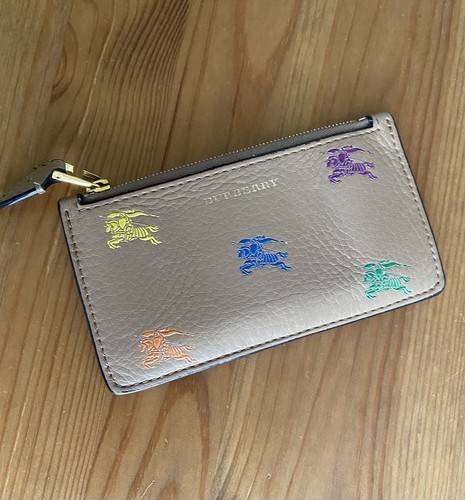Burberry leather zip card case - burberry,