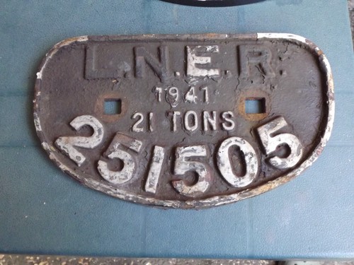 Lner tons wagon plate - tons,