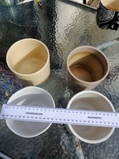 Ceramic Plant Pots of 4 Round Flower Pots Planters Home Decoration for Indoor