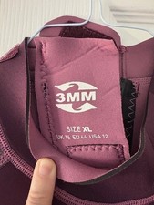 Trespass Womens 3MM Full Length Wetsuit Lox XL in damson tone