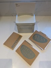 Jamie Oliver Recipe Card Storage Tin with Cards and Dividers, Note Book & Pencil