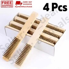 4Pcs 200mm Brass Brush Soft Copper Wire Brush Scratch Brush for Cleaning UK 2003