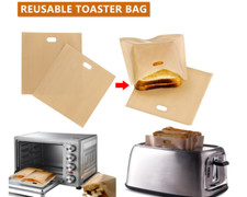 Reusable Toaster Toastie Sandwich Toast Bags Pockets Toasty Non Stick