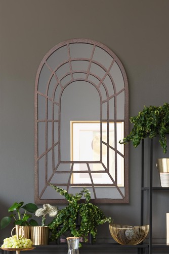 Mirroroutlet large rustic - large,