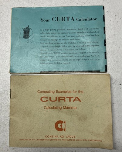 Curta calculator booklets - curta,