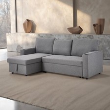 Soft Sofa Bed Couch Settee Seat Large Storage Sleeper Sofa Upholstered Sectional