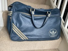 Vintage Retro Large Adidas Airline/Sports Carry Bag Blue White