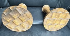 Pair of Vintage Solid Wood