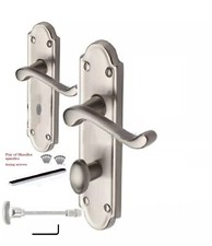 Satin Bathroom Door Handles