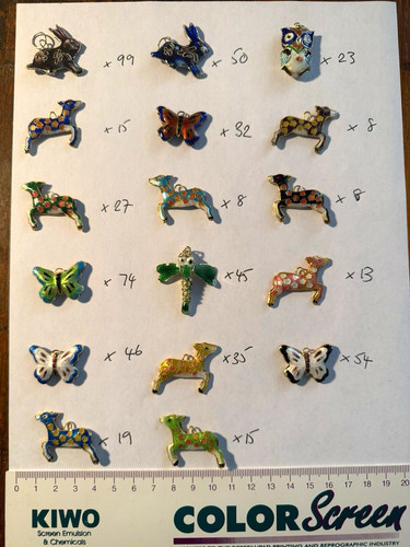 Mixed cloisonné enamel metal - mixed,
