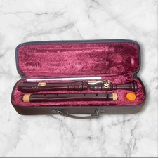 YAMAHA YRT-61M Wooden Tenor Recorder Baroque System Used with Case