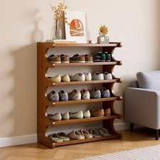 6 Tier Bamboo Shoe Rack Easy