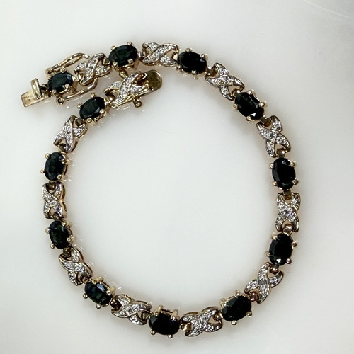 Vintage sapphire tennis - sapphire,