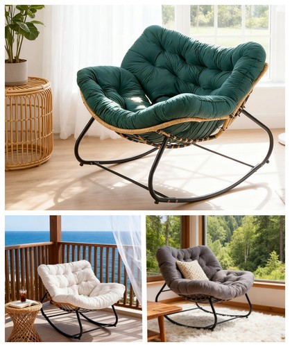 Bird nest rocking chair metal - bird,