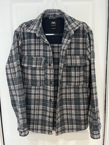 Mens zara checked shacket - mens,