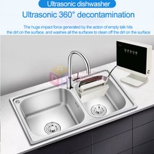Small Portable Sink Dishwasher Automatic Household Ultrasonic Dishwasher 220V