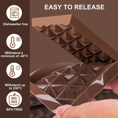 2pcs deep silicone chocolate - 2pcs,