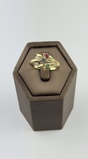 Emerald Ruby Sapphire Ring 9ct