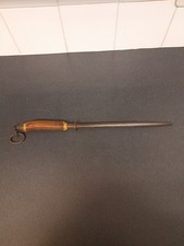 Antique Stag Antler Handle Sharpening Rod - Butchers Sharpening Steel 