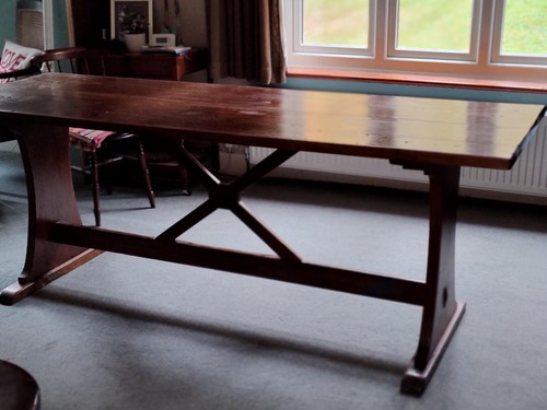Antique wooden refectory table - antique,